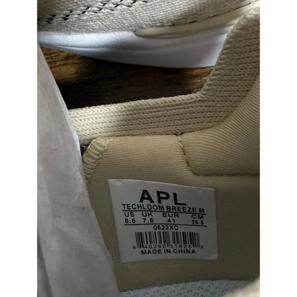APL Sz 8.5 Men's Techloom Breeze Knit‎ Running Shoe Beach/Midnight/White NEW!!